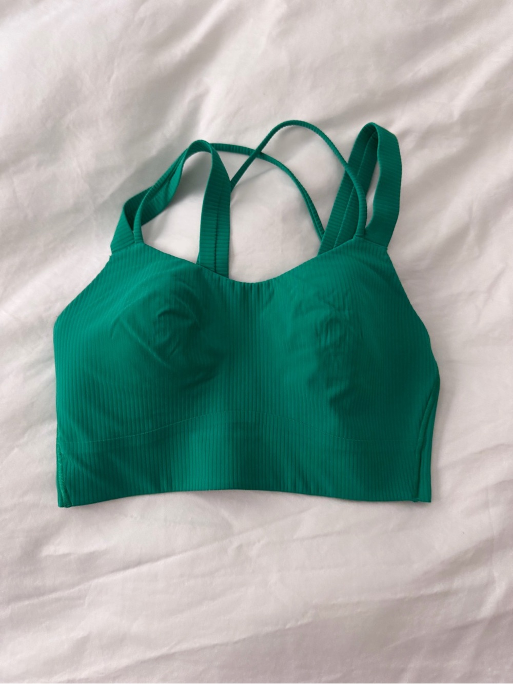 lululemon athletica Emerald Ribbed Strappy Sports Bralette